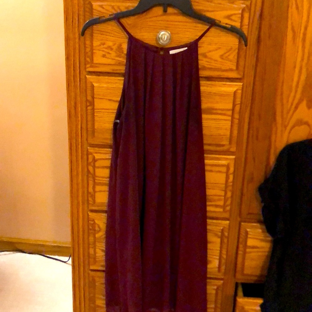 Maroon flowy dress